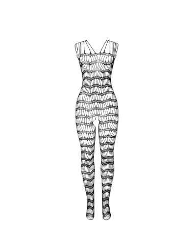 SUBBLIME - 951696 FISHNET CROTCHLESS BODYSTOCKING WITH STRAPS ON THE SHOULDERS BLACK ONE SIZE