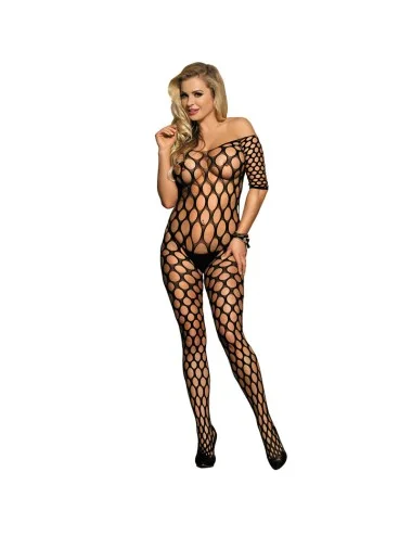 SUBBLIME - 951719 OPEN SHOULDERS FISHNET BODYSTOCKING BLACK ONE SIZE
