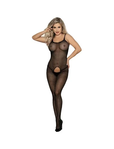 SUBBLIME - 951726 BLACK ELASTIC FISHNET CROTCHLESS BODYSTOCKING ONE SIZE
