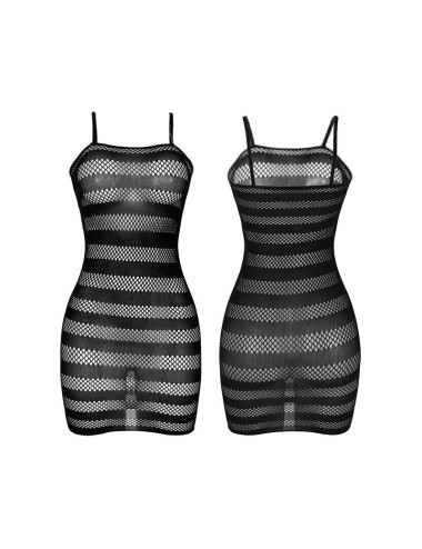 SUBBLIME - 951733 FISHNET BODYSTOCKING WITH BLACK STRIPES ONE SIZE