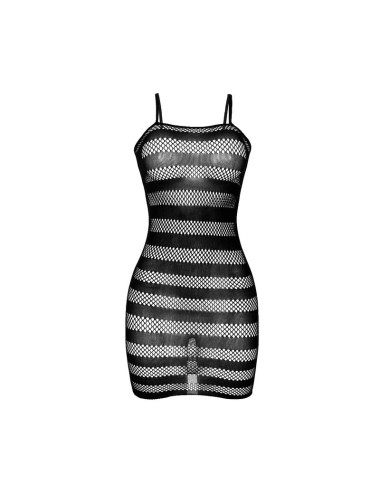 SUBBLIME - 951733 FISHNET BODYSTOCKING WITH BLACK STRIPES ONE SIZE