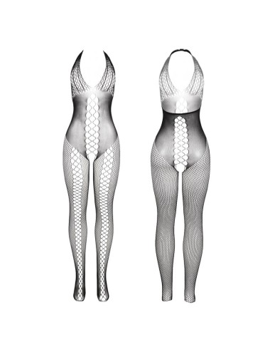 SUBBLIME - 951832 BODYSTOCKING WITH OPEN BACK AND CROSS DETAILS BLACK ONE SIZE