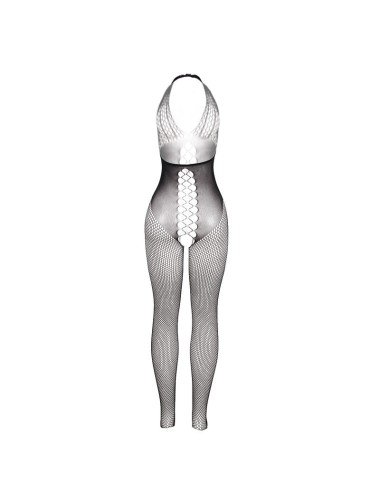 SUBBLIME - 951832 BODYSTOCKING WITH OPEN BACK AND CROSS DETAILS BLACK ONE SIZE