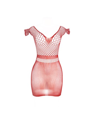 SUBBLIME - 951924 SHORT RED CROCHET GRILL DRESS ONE SIZE