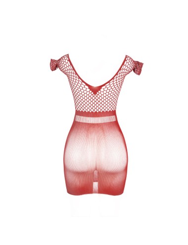 SUBBLIME - 951924 SHORT RED CROCHET GRILL DRESS ONE SIZE