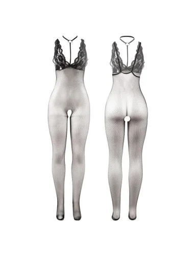 SUBBLIME - 951993 BLACK TRANSPARENT FISHNET CROTCHLESS BODYSTOCKING ONE SIZE