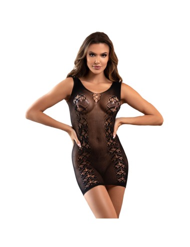 SUBBLIME - 952167 SHORT ELASTIC FISHNET BODYSTOCKING BLACK ONE SIZE
