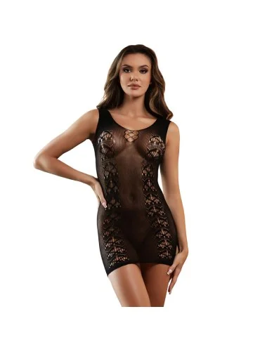 SUBBLIME - 952167 SHORT ELASTIC FISHNET BODYSTOCKING BLACK ONE SIZE