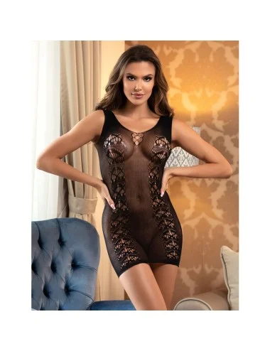 SUBBLIME - 952167 SHORT ELASTIC FISHNET BODYSTOCKING BLACK ONE SIZE