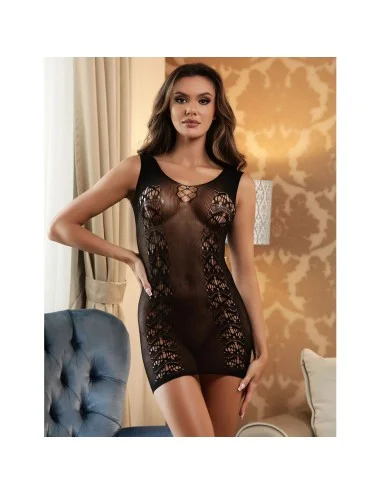 SUBBLIME - 952167 SHORT ELASTIC FISHNET BODYSTOCKING BLACK ONE SIZE