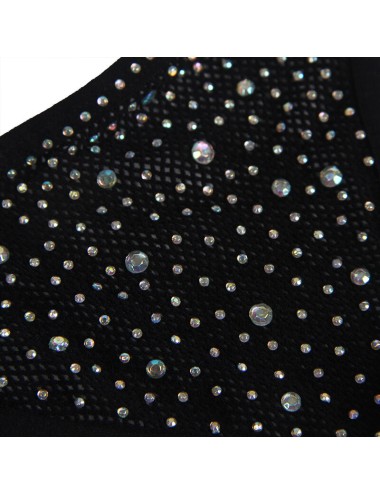 SUBBLIME - 952174 FISHNET BODYSTOCKING WITH GLOVES AND DIAMONDS BLACK ONE SIZE