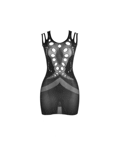 SUBBLIME - 952198 FISHNET BODYSTOCKING WITH BRILLIANT DIAMONDS BLACK ONE SIZE