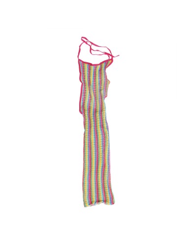 SUBBLIME - 952341 RAINBOW FISHNET BODYSTOCKING ONE SIZE