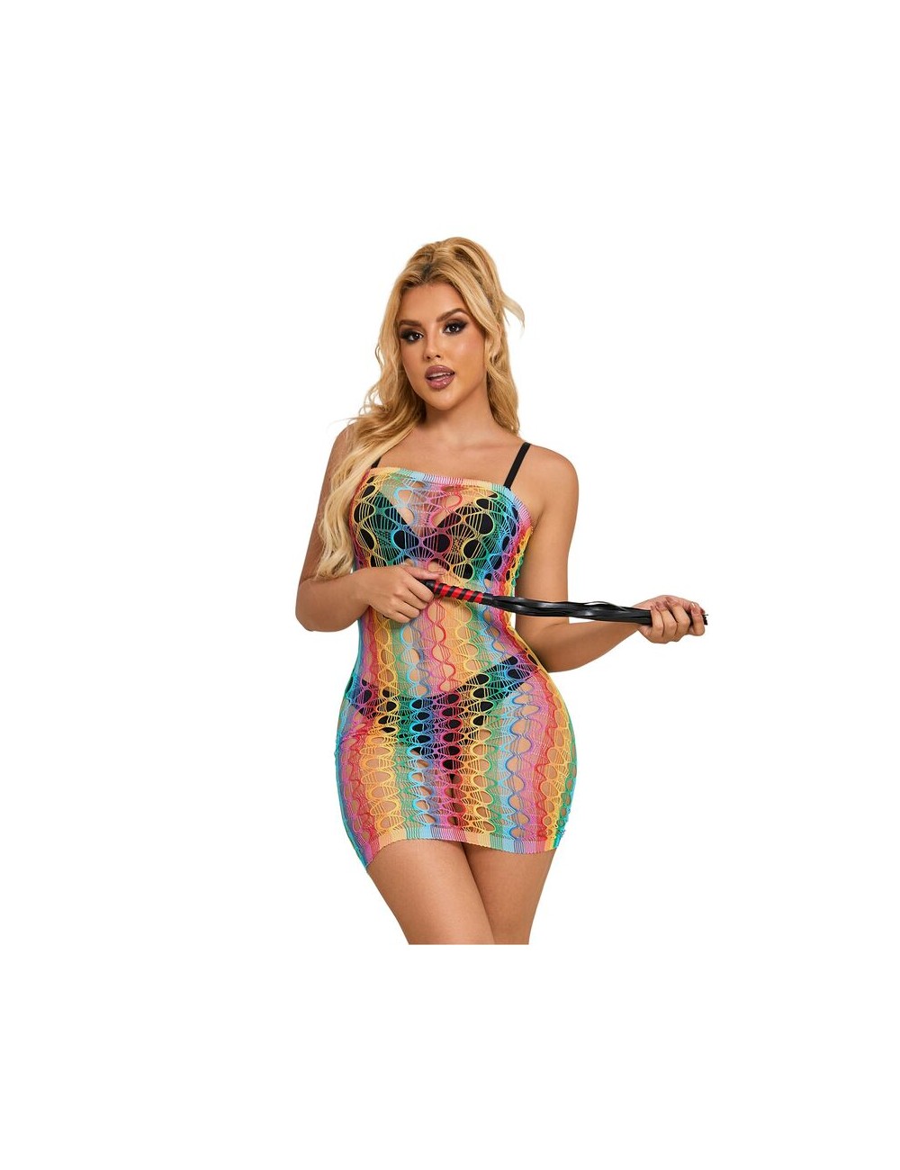 SUBBLIME - 952365 RAINBOW BARE SHOULDER FISHNET BODYSTOCKING ONE SIZE SUBBLIME - 952365 RAINBOW BARE SHOULDER FISHNET BODYSTOCKING ONE SIZE