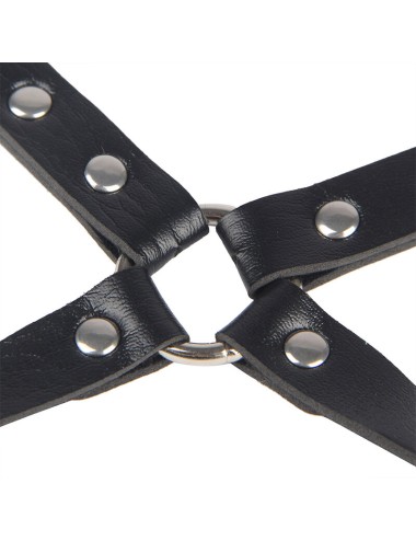 SUBBLIME - 953690 HANDCUFFS WITH BONDAGE BELT BLACK ONE SIZE