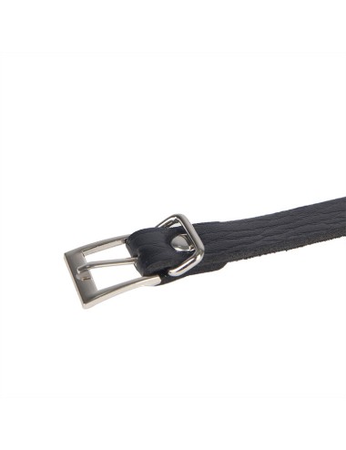 SUBBLIME - 953713 PUNK BONDAGE BELT METAL BUCKLE BLACK ONE SIZE
