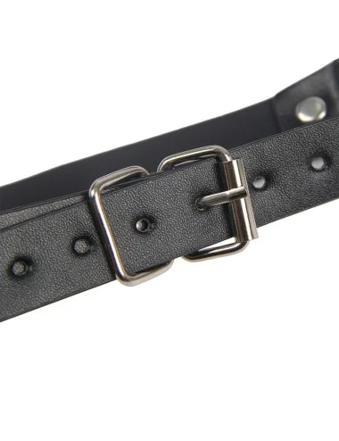 SUBBLIME - 953720 BONDAGE LEATHER STRAP BREAST CLAMPS BLACK ONE SIZE