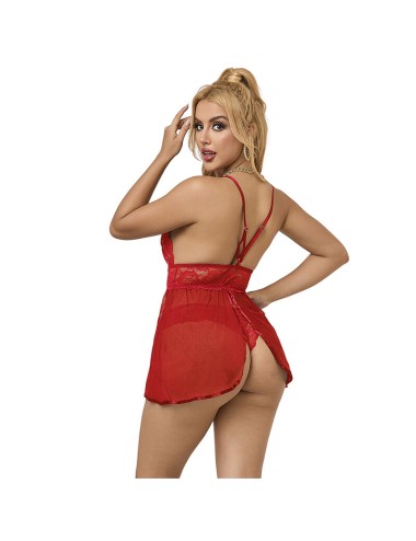 SUBBLIME - 953843 OPEN BACK BABYDOLL RED L/XL