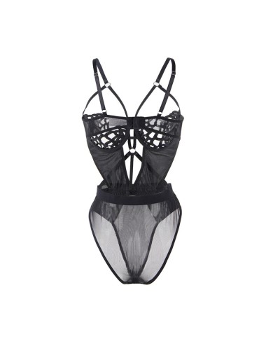 SUBBLIME - 954055 SEXY LACE BODYSUIT BLACK S/M