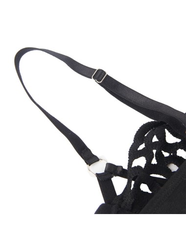 SUBBLIME - 954055 SEXY LACE BODYSUIT BLACK S/M
