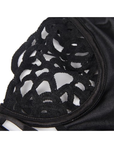 SUBBLIME - 954055 SEXY LACE BODYSUIT BLACK S/M