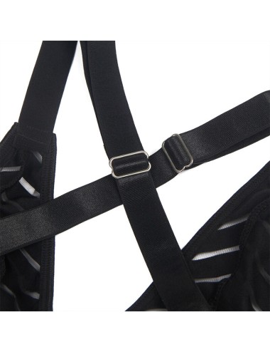 SUBBLIME - 954154 BODY WITH GARTER BELT BLACK L/XL