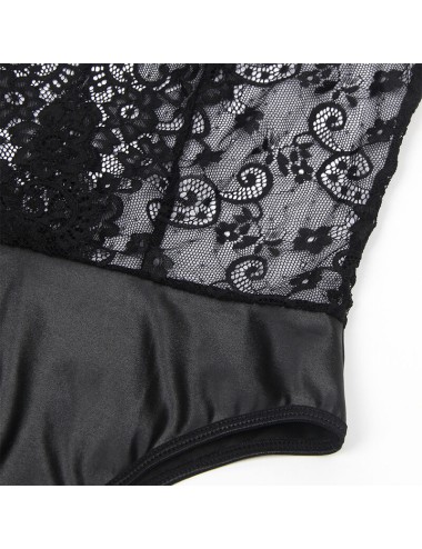SUBBLIME - 954383 SEXY BODY WITH GARTER BELT BLACK S/M