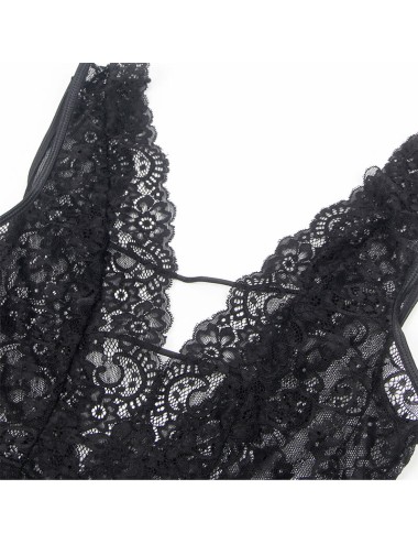 SUBBLIME - 954390 SEXY BODY WITH GARTER BELT BLACK L/XL