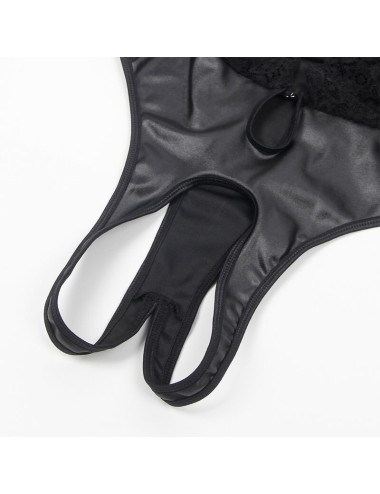 SUBBLIME - 954390 SEXY BODY WITH GARTER BELT BLACK L/XL