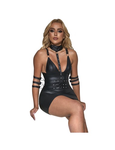 SUBBLIME - 954406 LEATHER BONDAGE BODY BLACK S/M