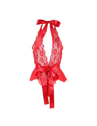 SUBBLIME - 953980 SEXY BODY WITH RUFFLES + BELT RED L/XL