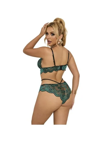 SUBBLIME - 954093 BRA + PANTIES LACE GREEN L/XL