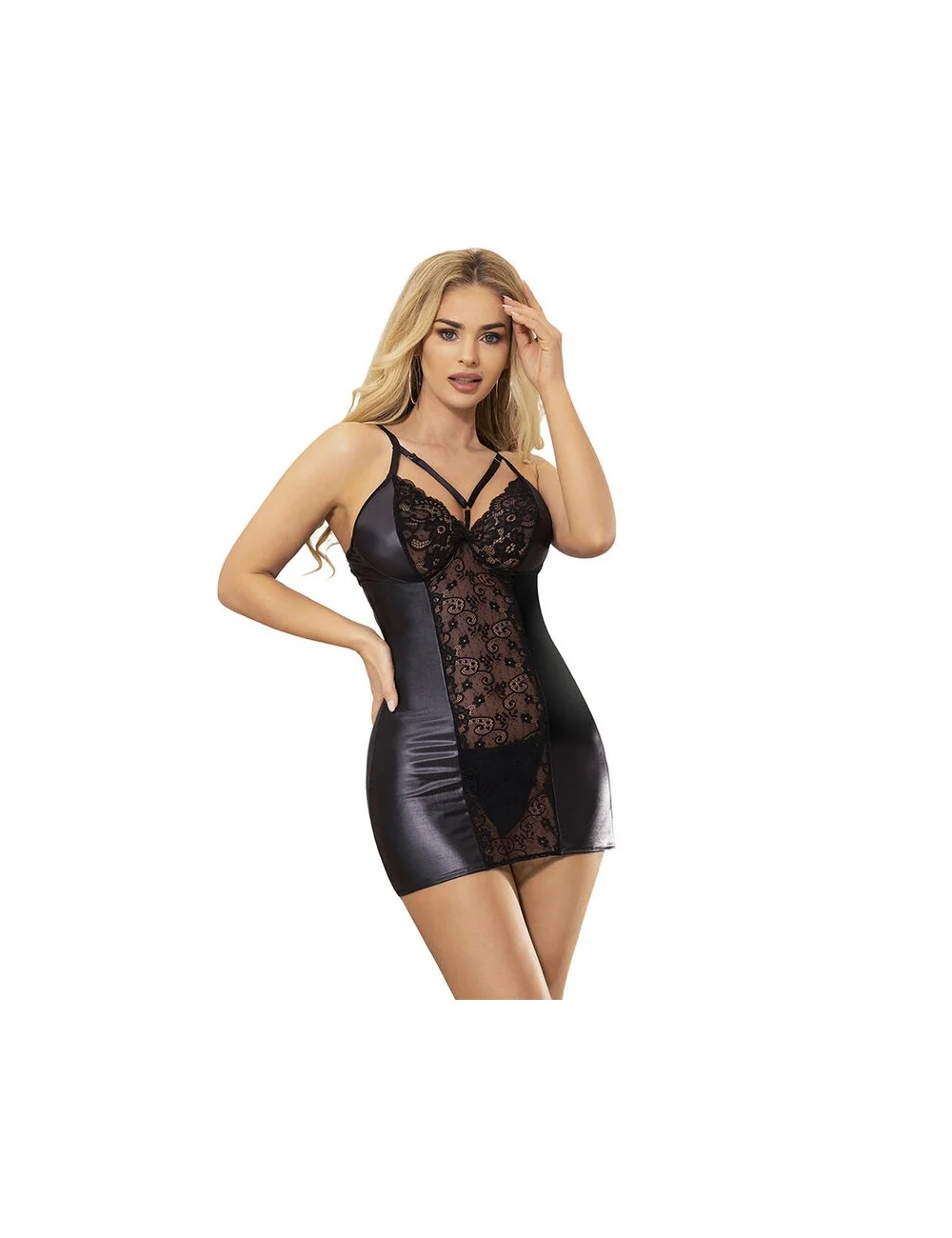 SUBBLIME - 954178 BODY + THONG LEATHER BLACK L/XL SUBBLIME - 954178 BODY + THONG LEATHER BLACK L/XL