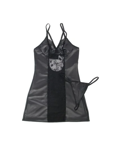 SUBBLIME - 954178 BODY + THONG LEATHER BLACK L/XL