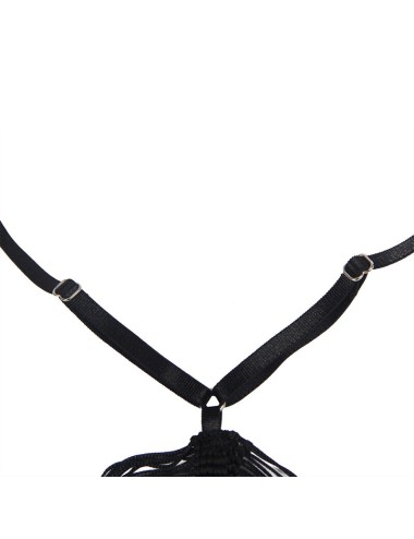 SUBBLIME - 954239 STRAPPY DRESS + THONG BLACK L/XL