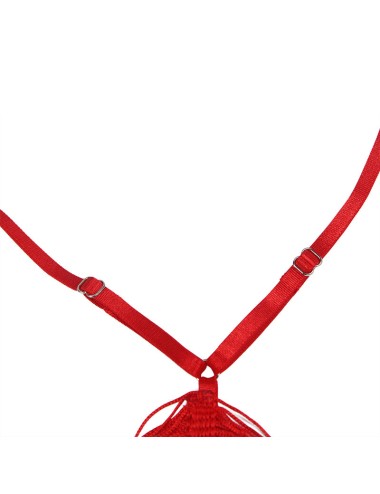 SUBBLIME - 954253 STRAPPY DRESS + THONG RED L/XL