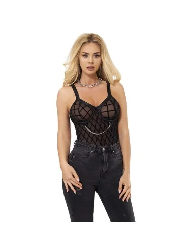 SUBBLIME - 9542277 BODY WITH CHAINS + GARTER BELT BLACK L/XL