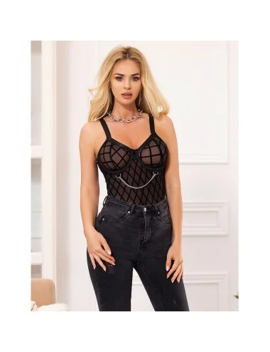 SUBBLIME - 9542277 BODY WITH CHAINS + GARTER BELT BLACK L/XL