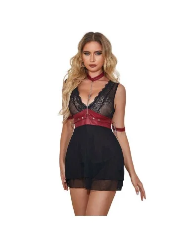 SUBBLIME - 954420 LACE BONDAGE DRESS BLACK S/M