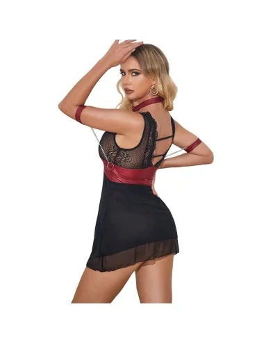 SUBBLIME - 954420 LACE BONDAGE DRESS BLACK S/M