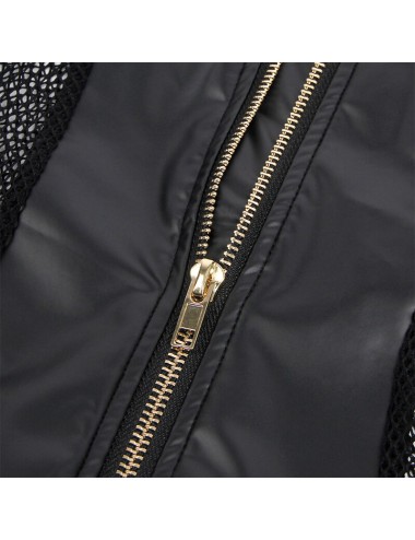 SUBBLIME - 954451 SEXY MESH DRESS LEATHER BLACK L/XL