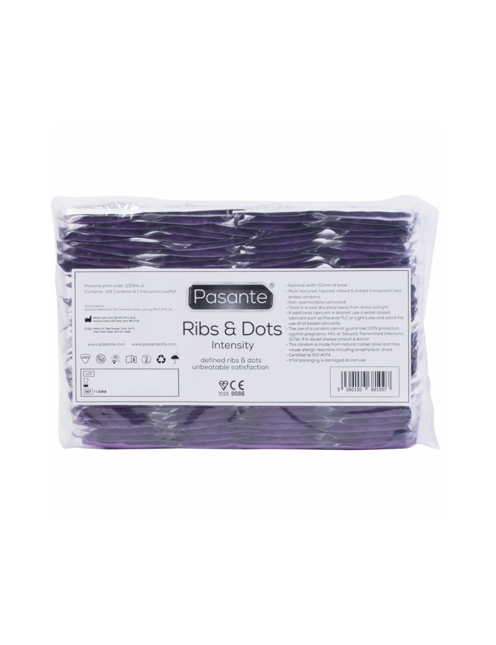 PASANTE - INTENSITY BULK MULTITEXTURED CONDOMS 144 UNITS PASANTE - INTENSITY BULK MULTITEXTURED CONDOMS 144 UNITS