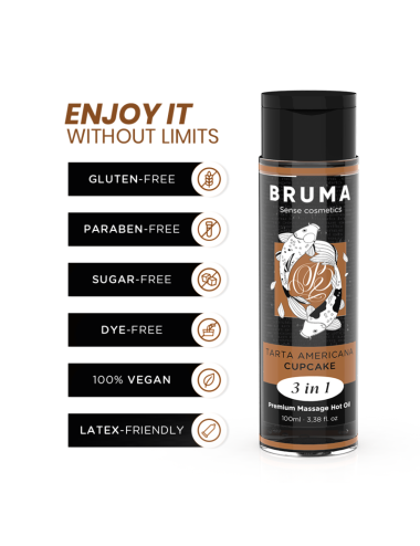 BRUMA - PREMIUM MASSAGE HOT OIL CUPCAKE 3 IN 1 - 100 ML