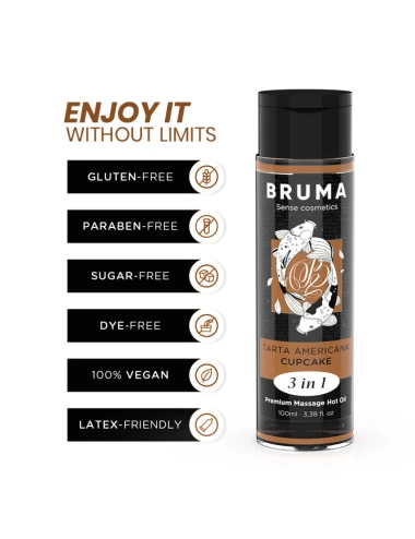 BRUMA - PREMIUM MASSAGE HOT OIL CUPCAKE 3 IN 1 - 100 ML