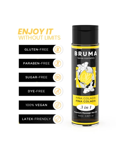 BRUMA - PREMIUM MASSAGE HOT OIL PINA COLADA 3 IN 1 - 100 ML