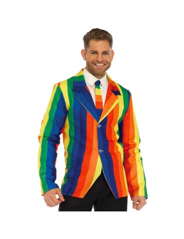 LEG AVENUE - BLAZER + TIE RAINBOW S