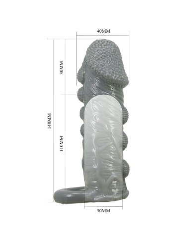 PRETTY LOVE - REALISTIC PENIS ENLARGER AND DELAY SLEEVE GREY