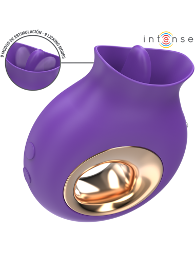 INTENSE - TULI CLITORIS STIMULATOR 9 VIBRATIONS & 9 OSCILLATIONS PURPLE