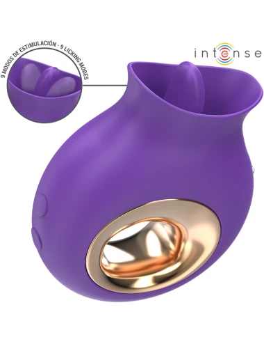 INTENSE - TULI CLITORIS STIMULATOR 9 VIBRATIONS & 9 OSCILLATIONS PURPLE