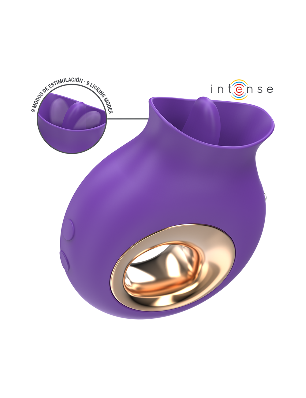 INTENSE - TULI CLITORIS STIMULATOR 9 VIBRATIONS & 9 OSCILLATIONS PURPLE